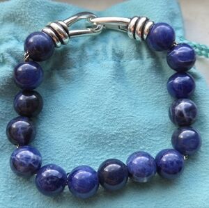 Tiffany & Co. Sodalite Gemstone Knot Bracelet